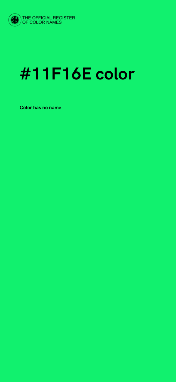#11F16E color image