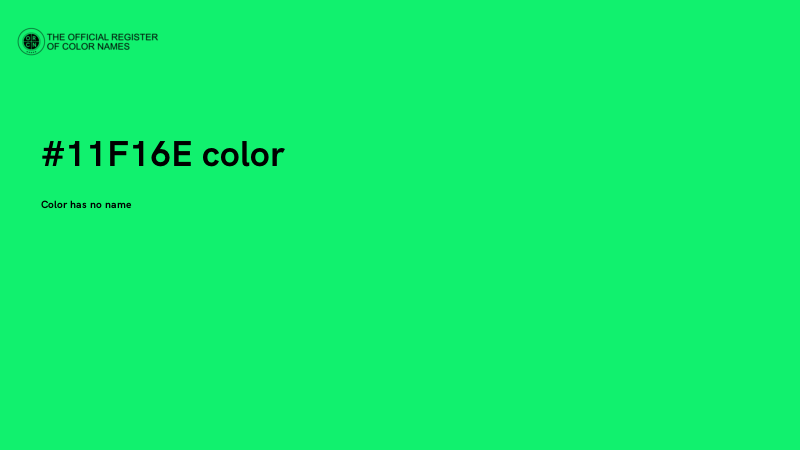 #11F16E color image