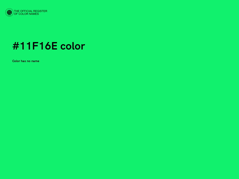 #11F16E color image