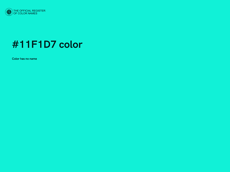 #11F1D7 color image