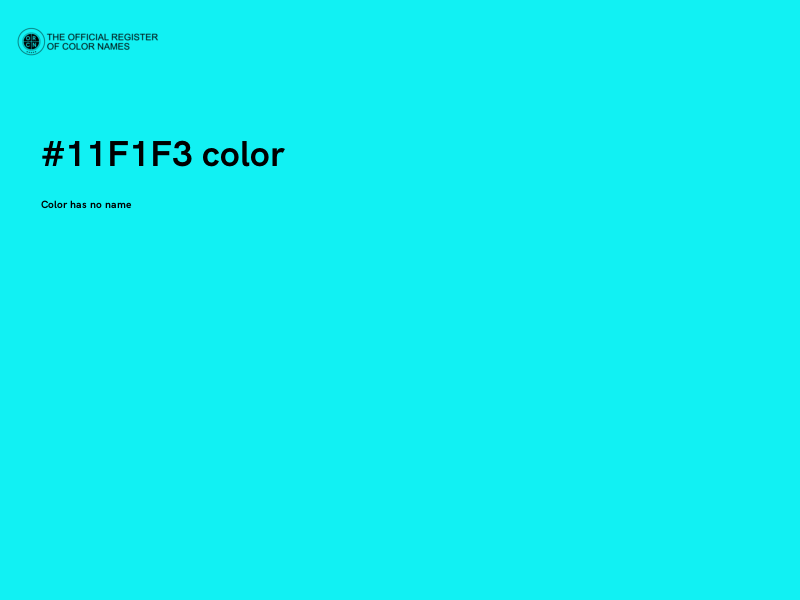 #11F1F3 color image