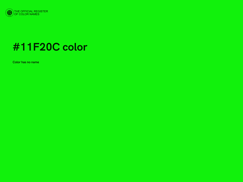 #11F20C color image