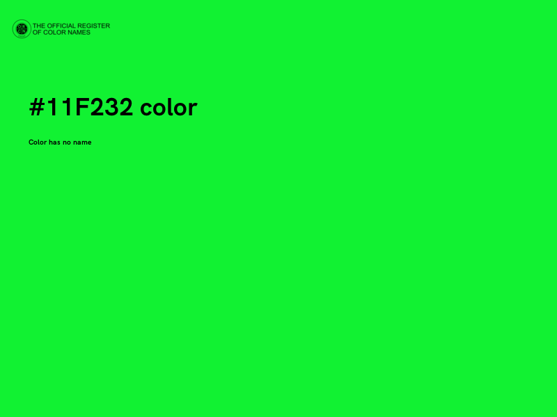 #11F232 color image