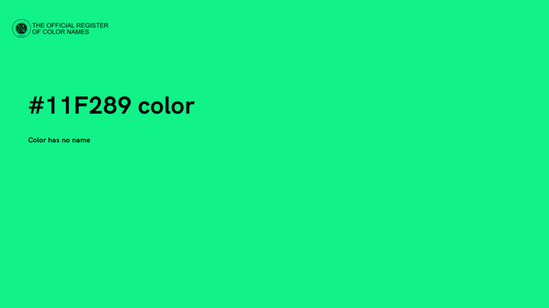 #11F289 color image