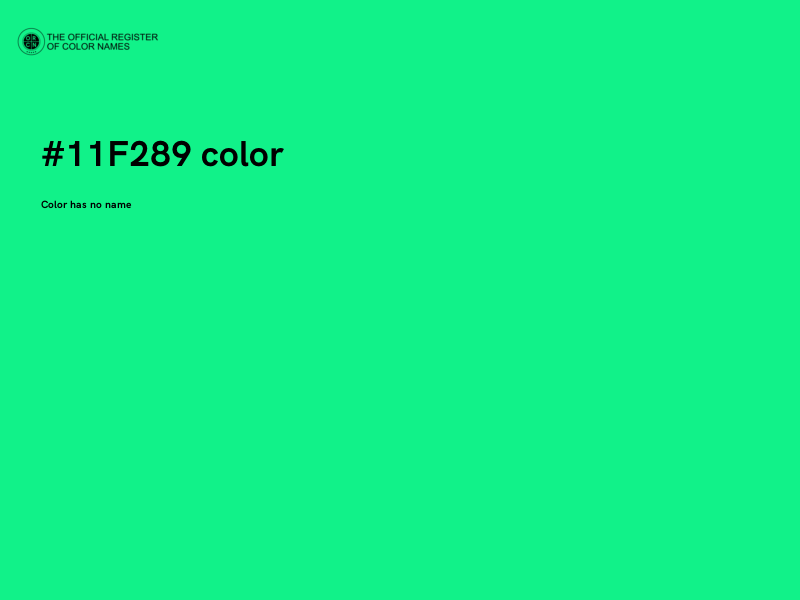 #11F289 color image