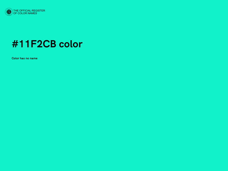 #11F2CB color image