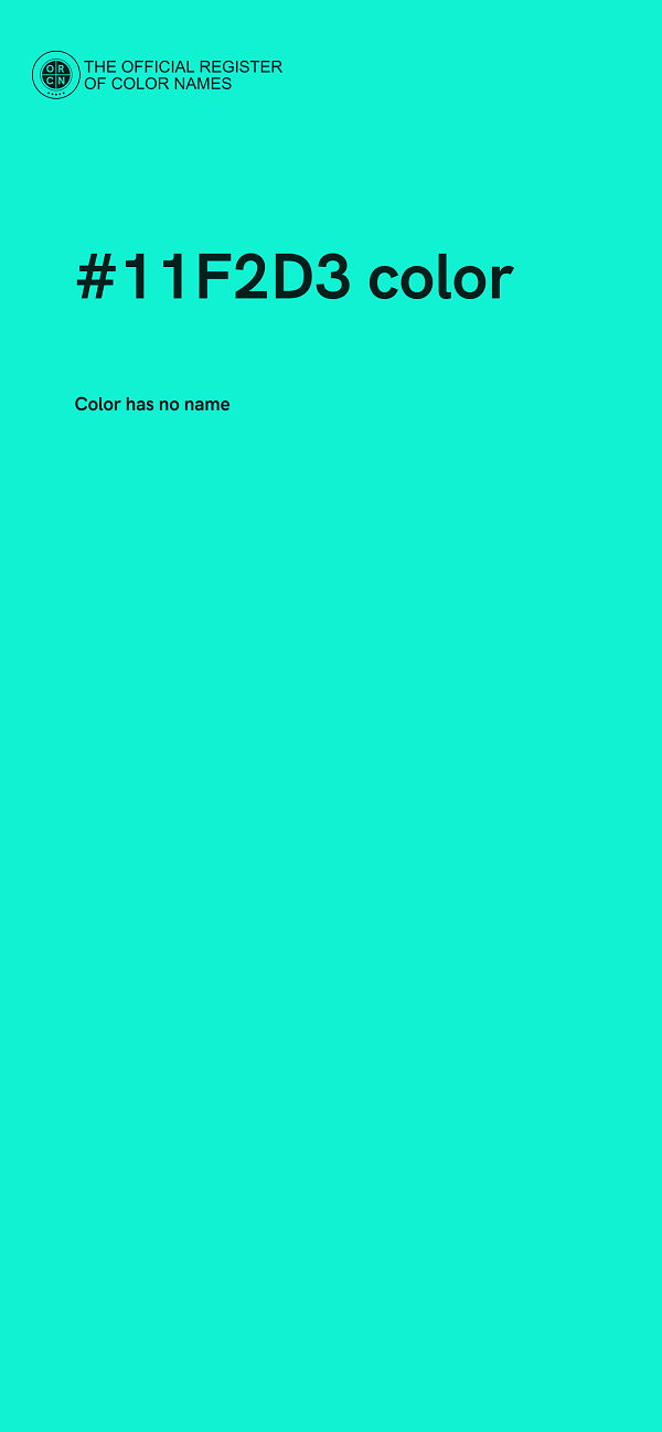 #11F2D3 color image