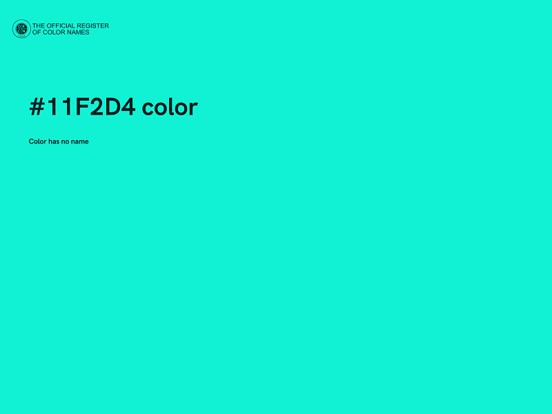 #11F2D4 color image