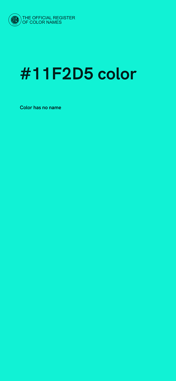 #11F2D5 color image