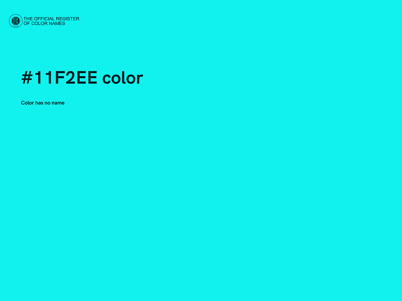 #11F2EE color image