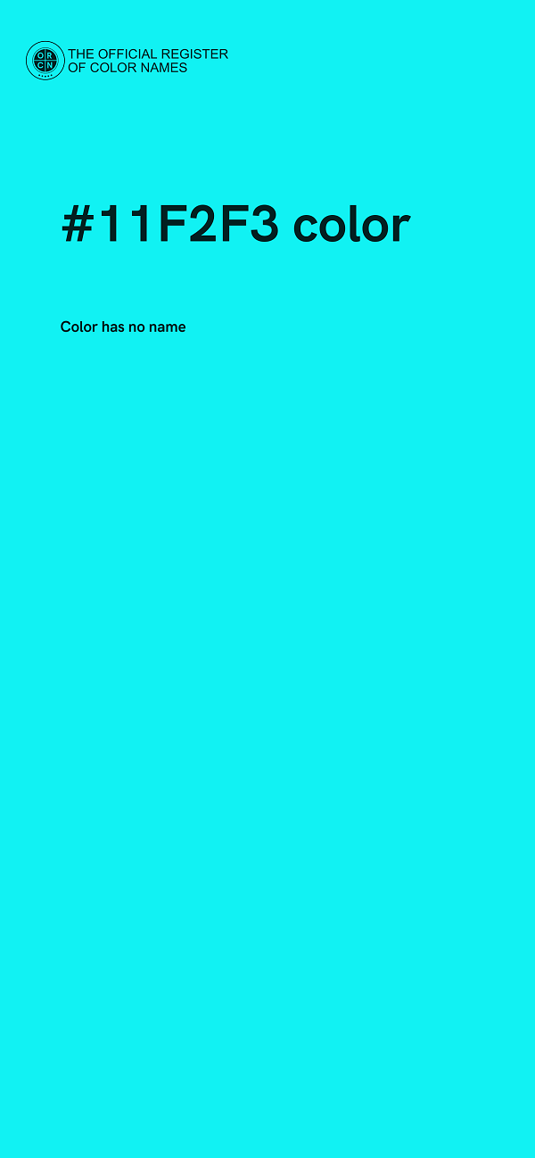 #11F2F3 color image