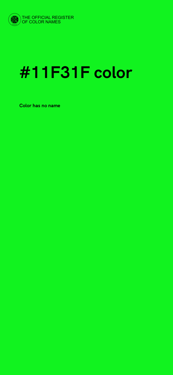 #11F31F color image