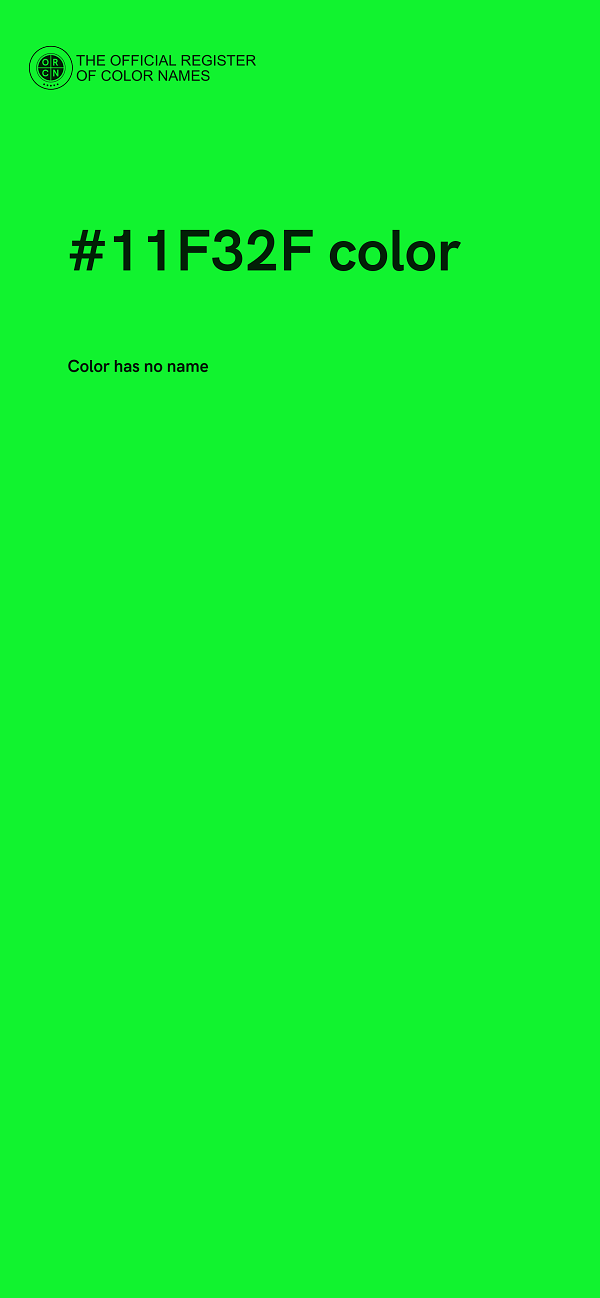 #11F32F color image