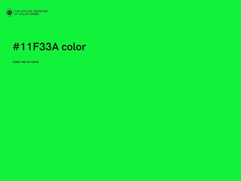 #11F33A color image