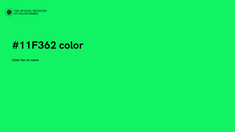 #11F362 color image