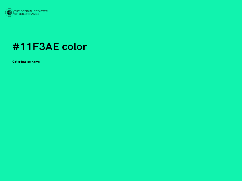 #11F3AE color image