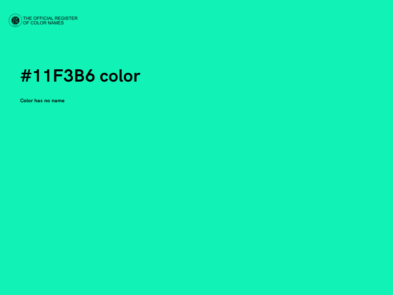 #11F3B6 color image