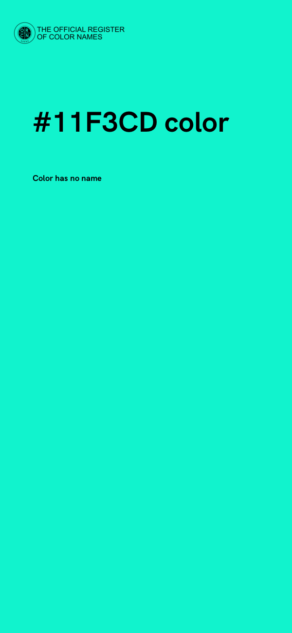 #11F3CD color image