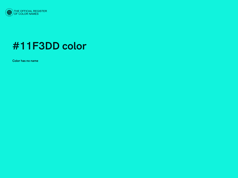 #11F3DD color image