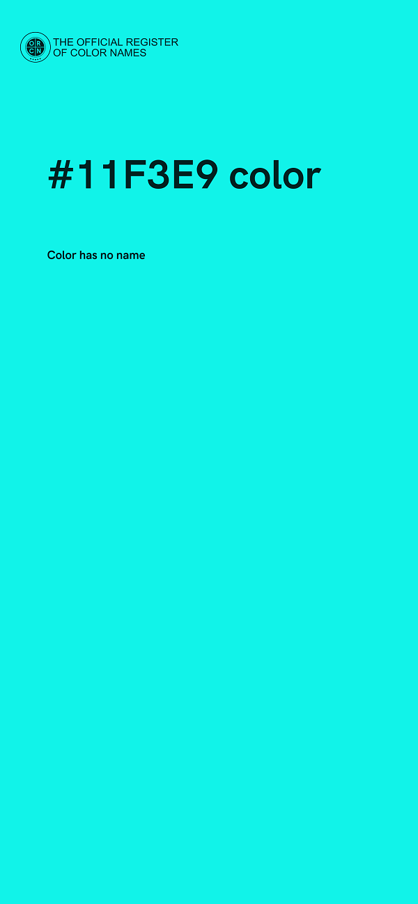 #11F3E9 color image