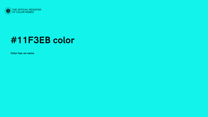 #11F3EB color image