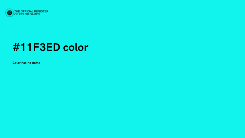 #11F3ED color image