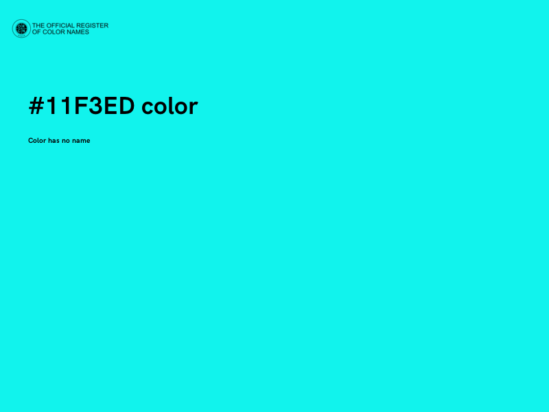 #11F3ED color image