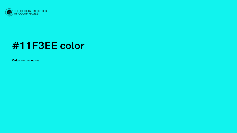#11F3EE color image