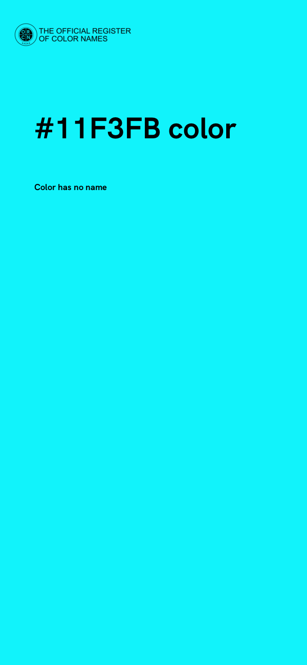 #11F3FB color image
