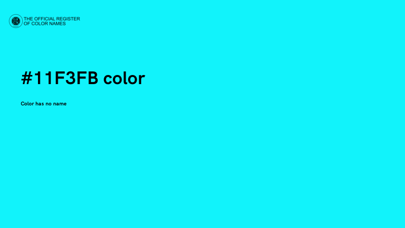 #11F3FB color image