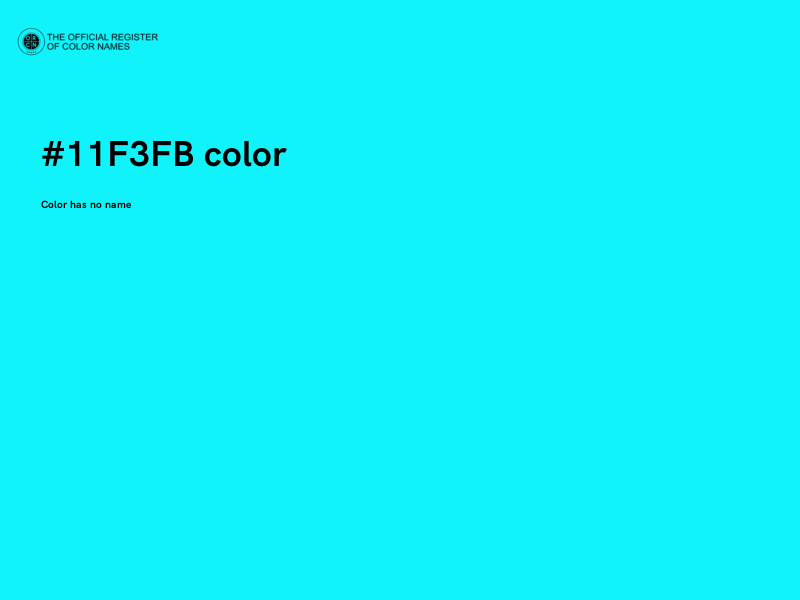 #11F3FB color image