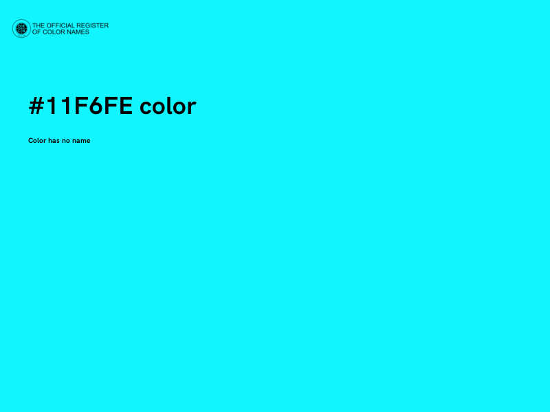 #11F6FE color image