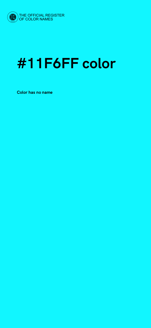 #11F6FF color image