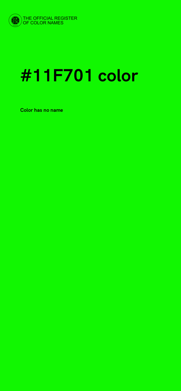 #11F701 color image
