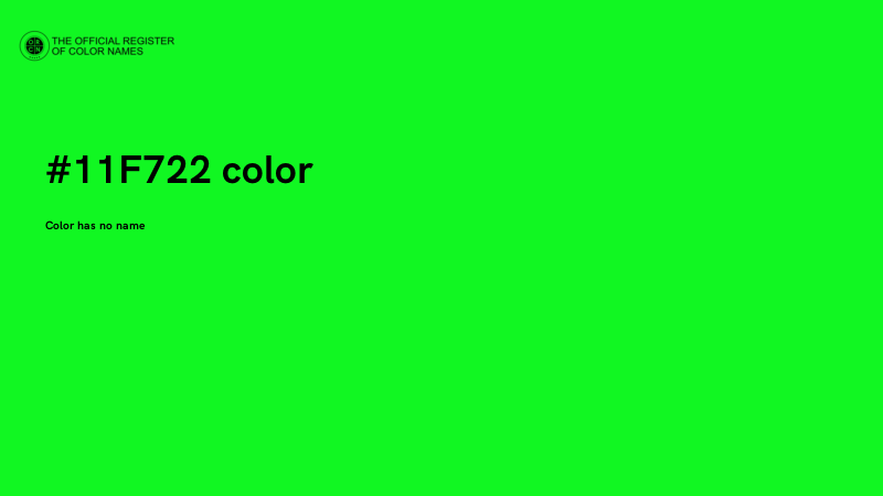 #11F722 color image