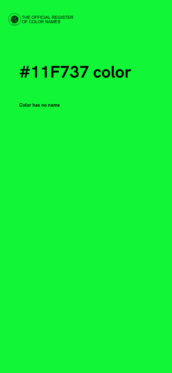 #11F737 color image