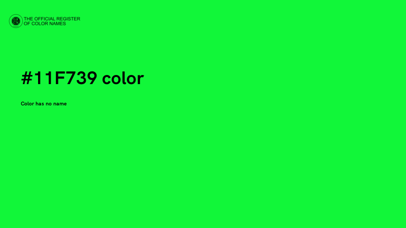 #11F739 color image