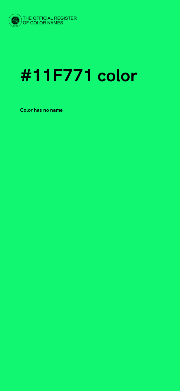 #11F771 color image