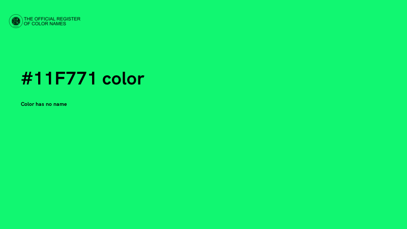 #11F771 color image