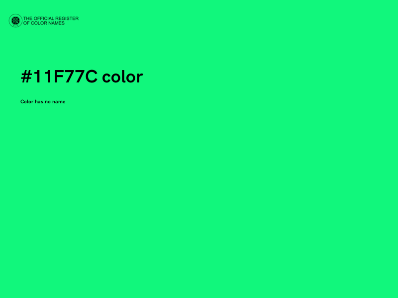 #11F77C color image
