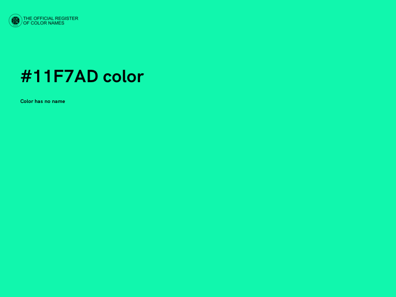 #11F7AD color image