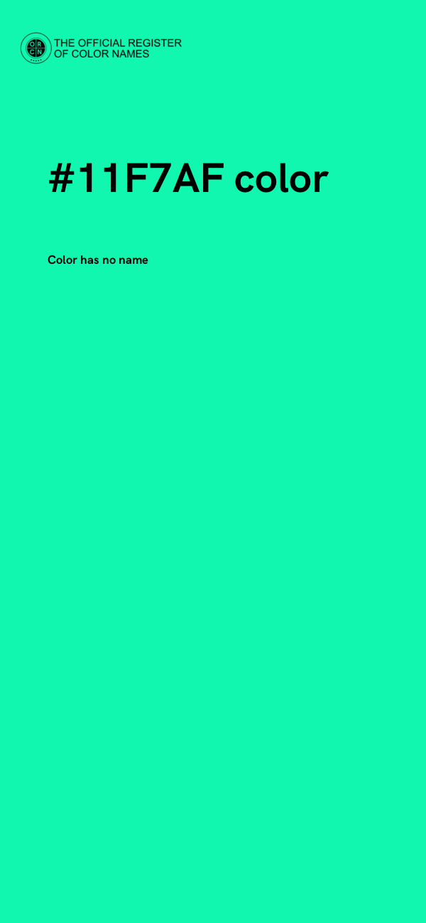 #11F7AF color image