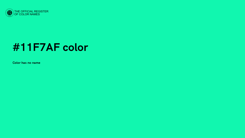 #11F7AF color image