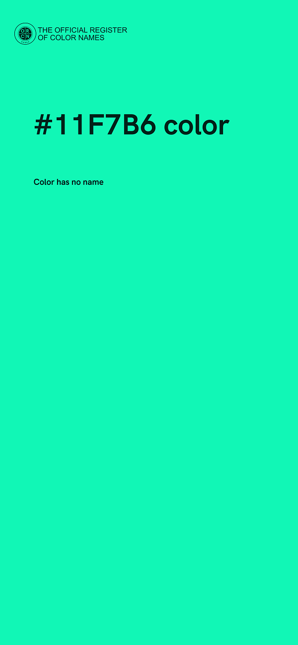 #11F7B6 color image