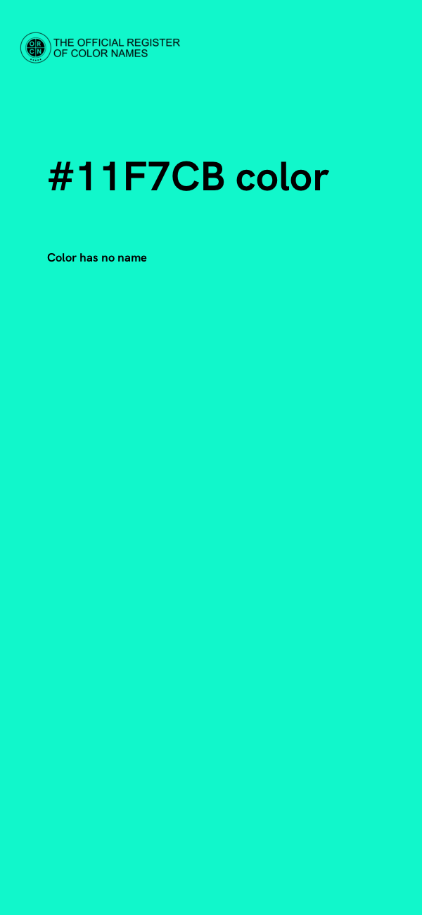 #11F7CB color image