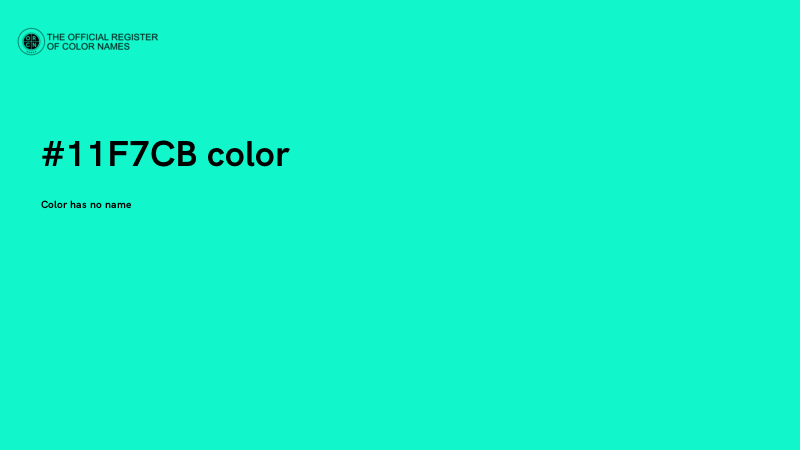 #11F7CB color image