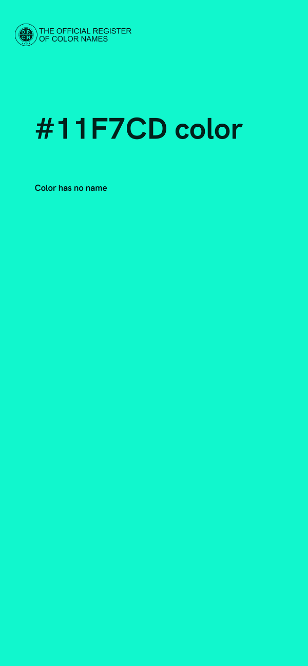 #11F7CD color image