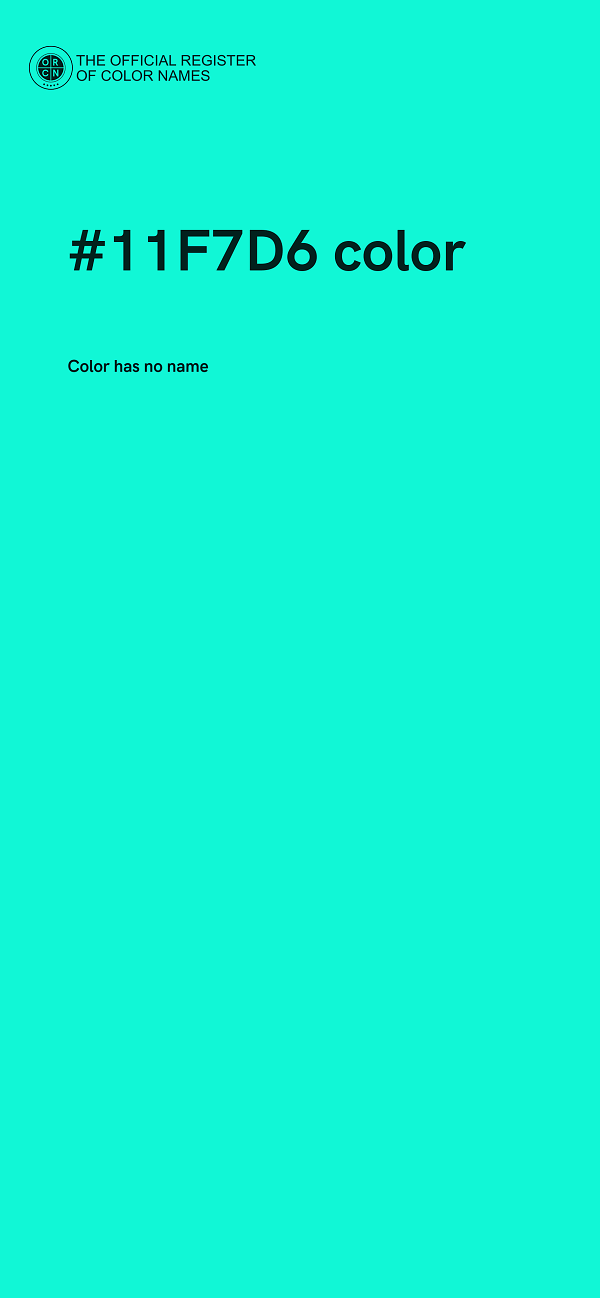 #11F7D6 color image