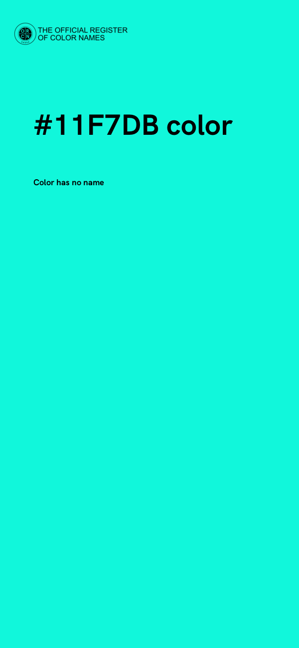 #11F7DB color image