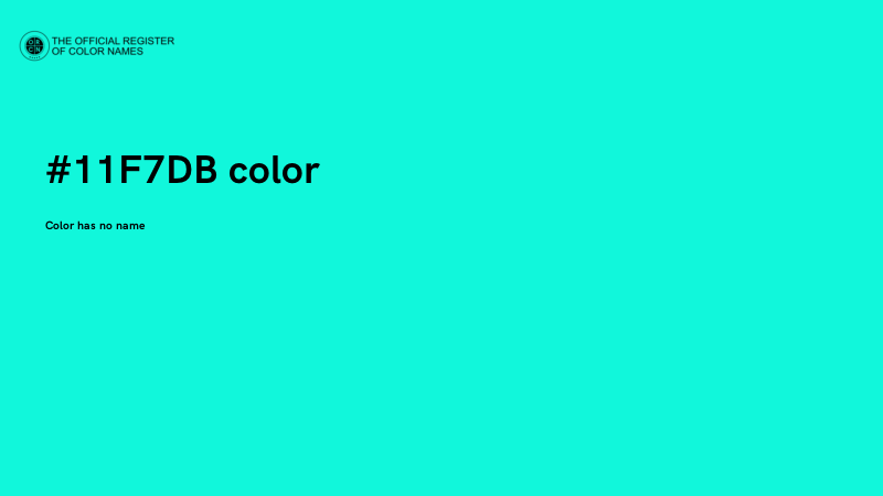 #11F7DB color image